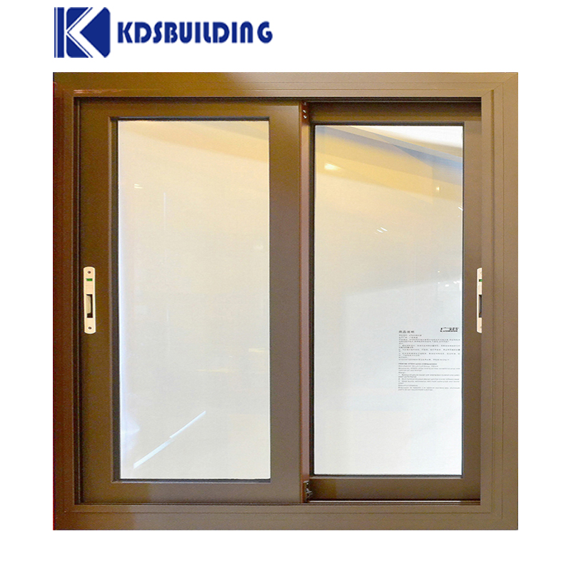 Ventanas de aluminio deslizantes de balcón de vidrio de casement Kdsbuilding color champán