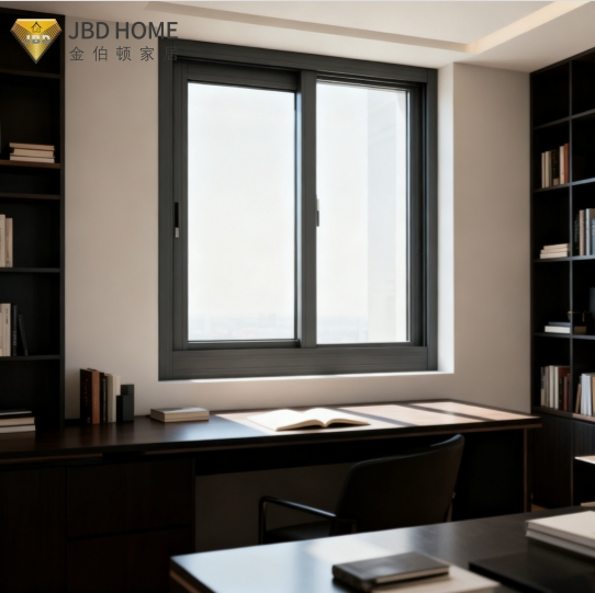 Ventana deslizante de aluminio moderna para cocina con mosquitera incorporada (tamaño personalizado)