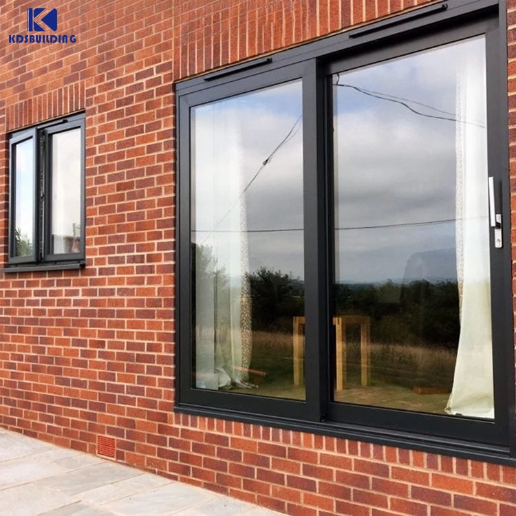 Ventanas deslizantes de aluminio antirrobo para edificios de moda, ventanas de vidrio de aluminio, ventanas deslizantes residenciales
