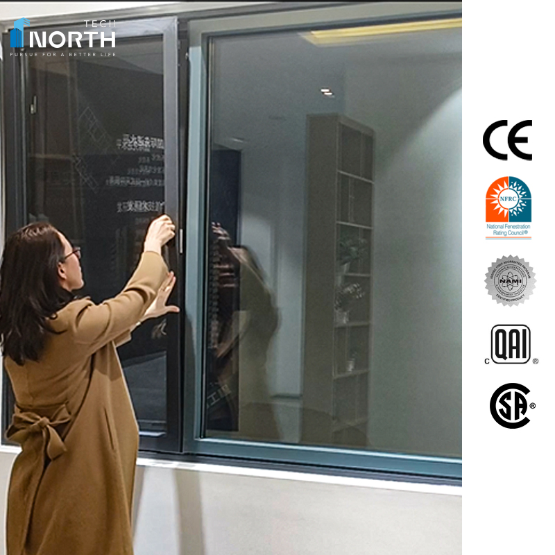 Precio de fábrica ventanas deslizantes de aluminio térmicamente aisladas, a prueba de sonido y de ahorro energético