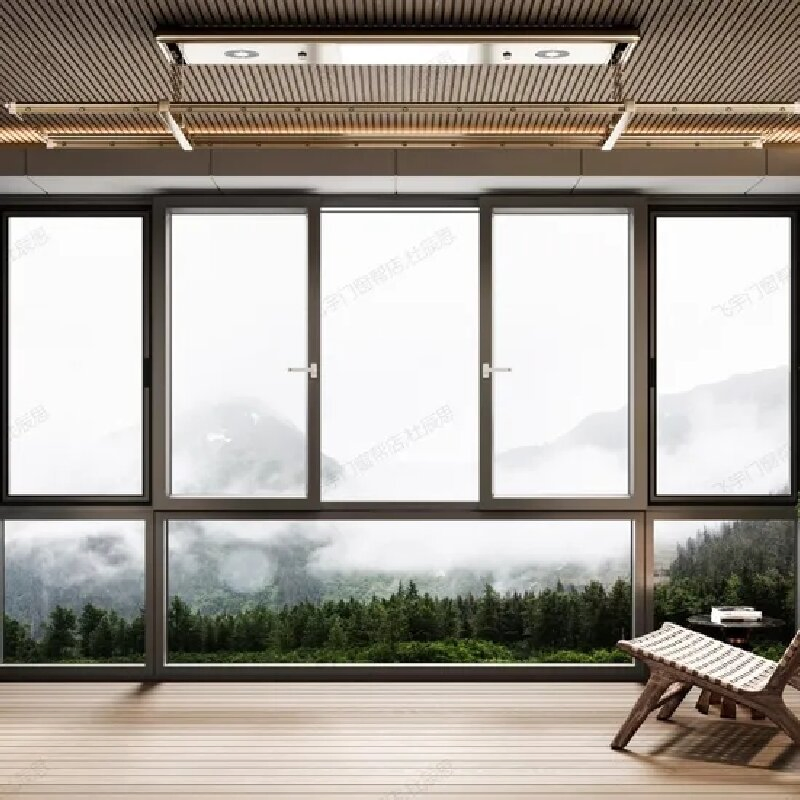 Ventanas deslizantes de aluminio de doble vía eficientes en energía para hogares modernos