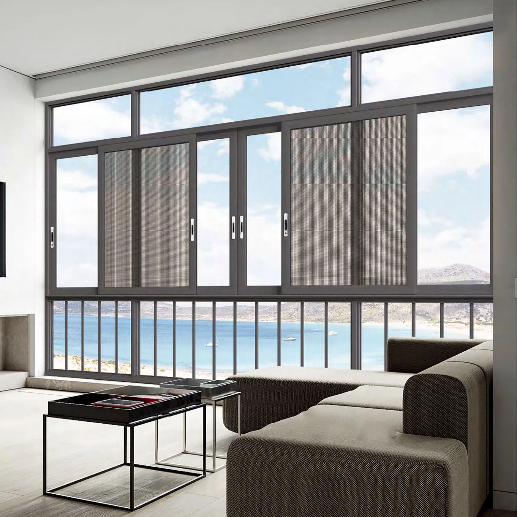 Diseño Urbano Ventana Deslizante Eficiente Energéticamente Reductora de Ruido Segura para UV