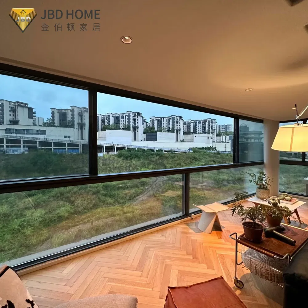 Ventana deslizante de aluminio aislada a prueba de huracanes con vidrio resistente a impactos, listado por NFRC