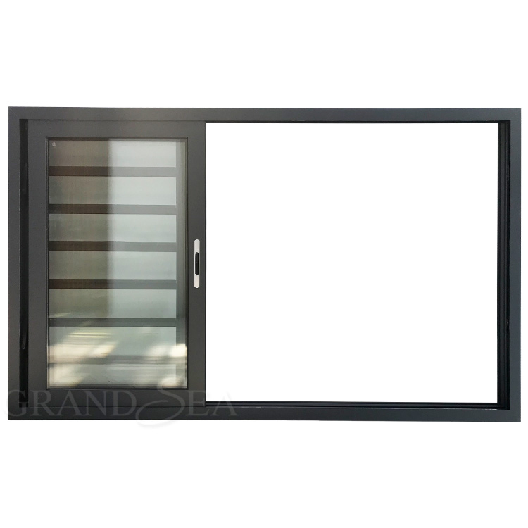 Sistema de deslizamiento grande de ventana deslizante de aluminio con persianas