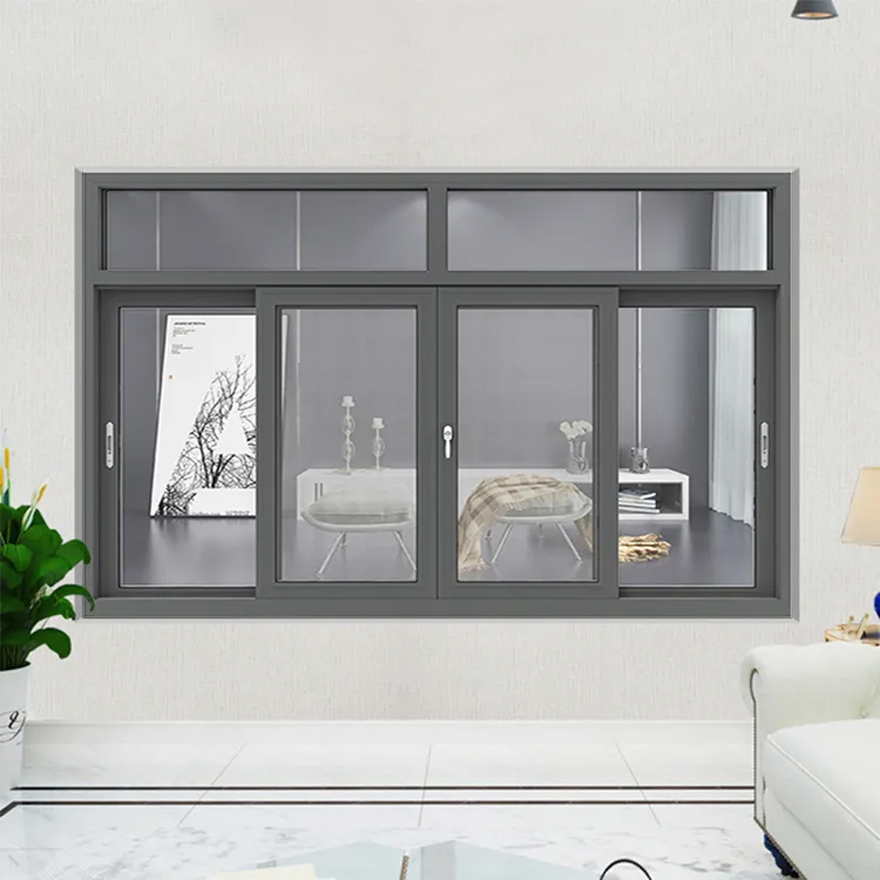 Venta directa de fábrica de ventanas deslizantes de triple acristalamiento para impacto de huracanes, ventana deslizante de PVC