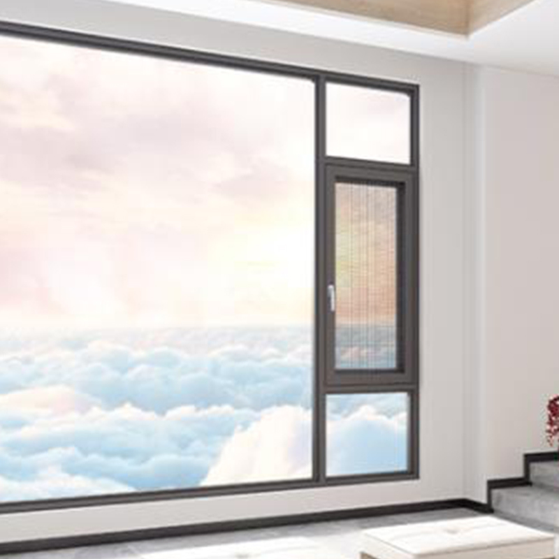 Ventana deslizante y oscilobatiente de aluminio estilo europeo con cerradura multipunto y marco de PVC de alta eficiencia energética