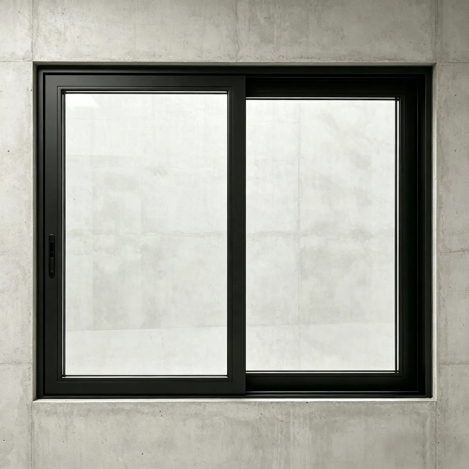 Ventana deslizante horizontal de aluminio de marco delgado y minimalista con perfil extruido de bajo perfil