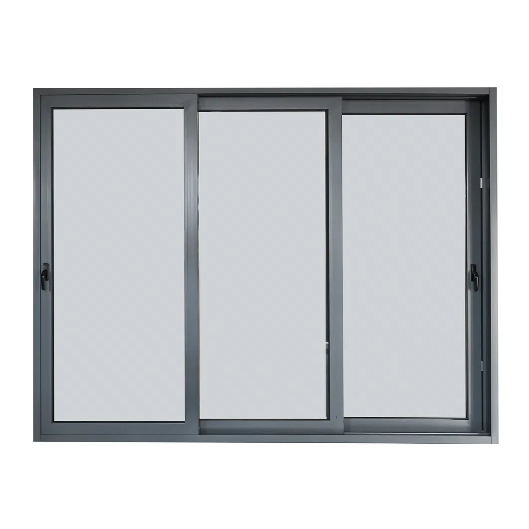 Detalle de ventana corrediza de aluminio