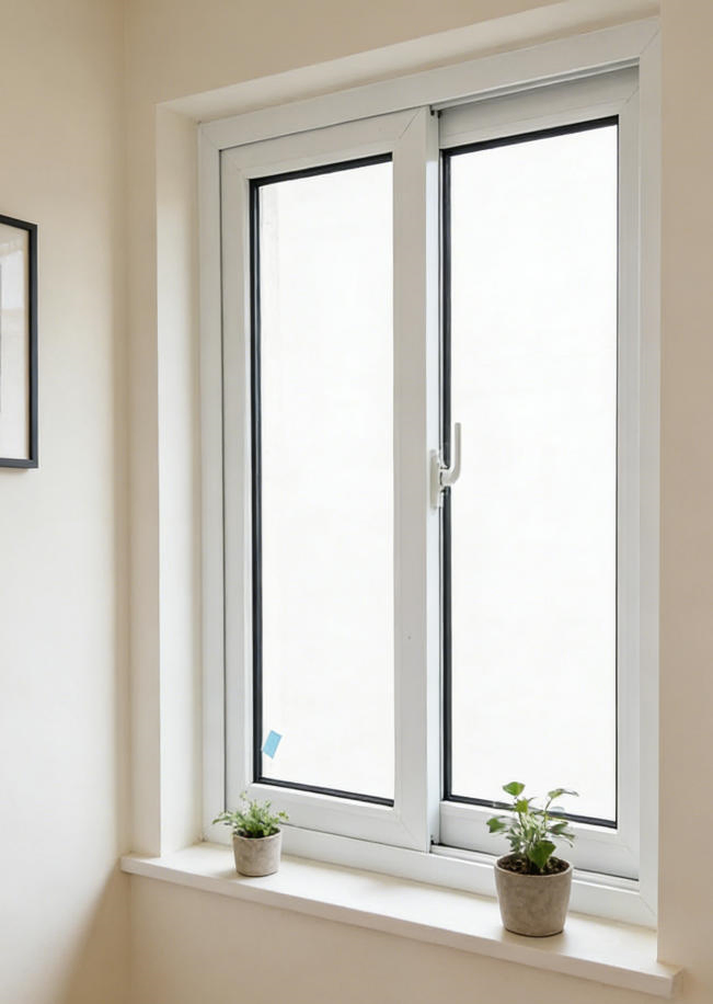 Eficiente en energía para proyectos de construcción ecológica Ventana deslizante de UPVC ecológica: