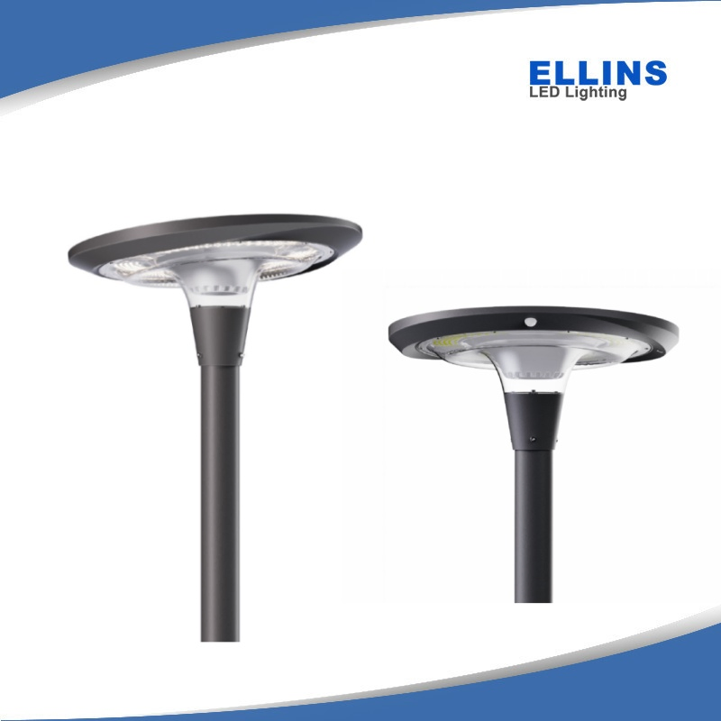 Lámpara Solar de Jardín UFO Integrada 15W 20W Luz Solar de Poste Superior de Energía Sostenible