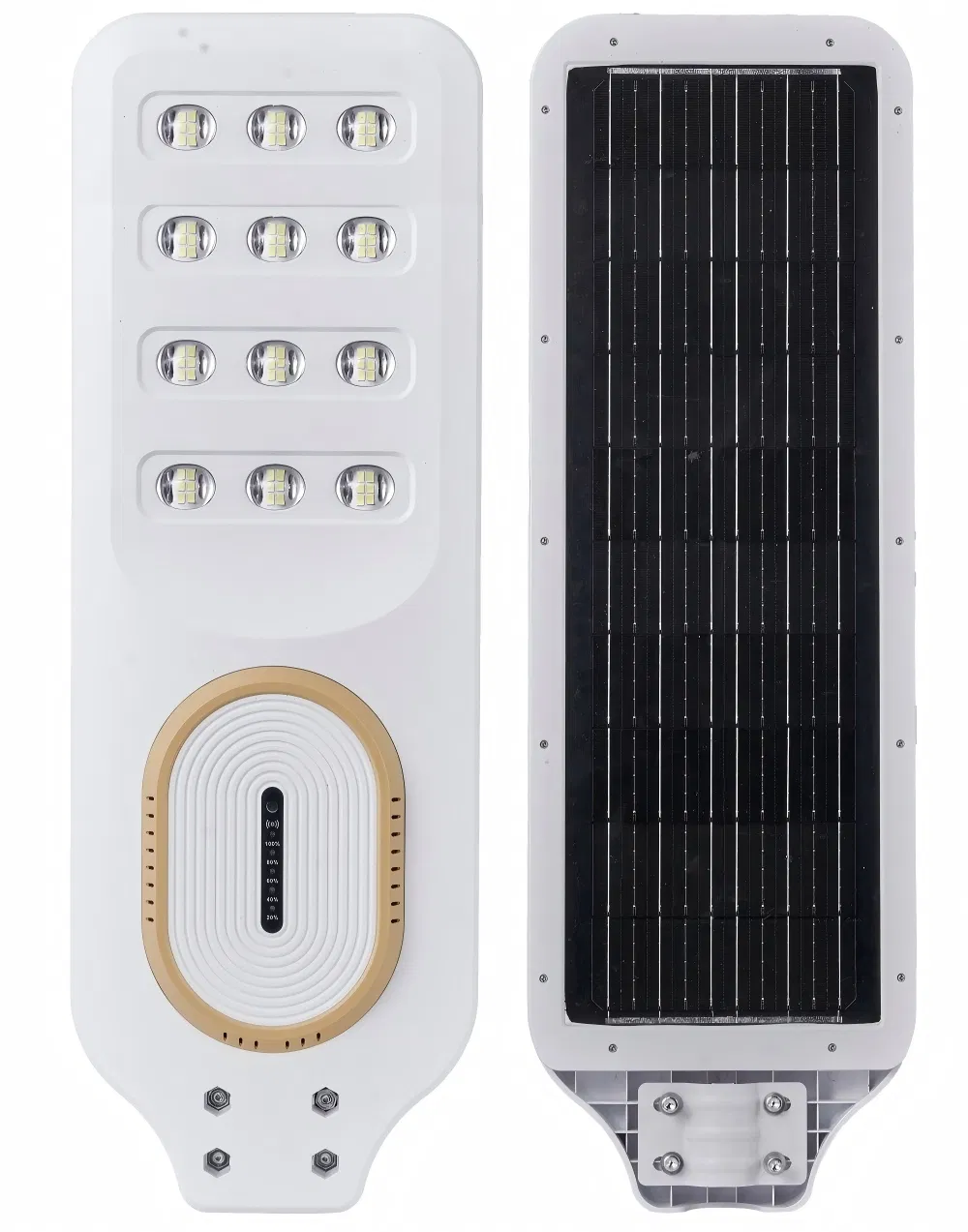 Luz Solar Callejera Todo-en-Uno Mono SMD5054 Perlas de Lámpara 2713lm 30000mAh LiFePO4 Batería 5V28W