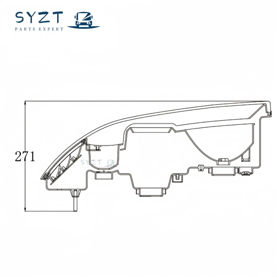 Partes de Carrocería de Autobús Faros Combinados Frontales Originales Zhongtong H-Qz630*280