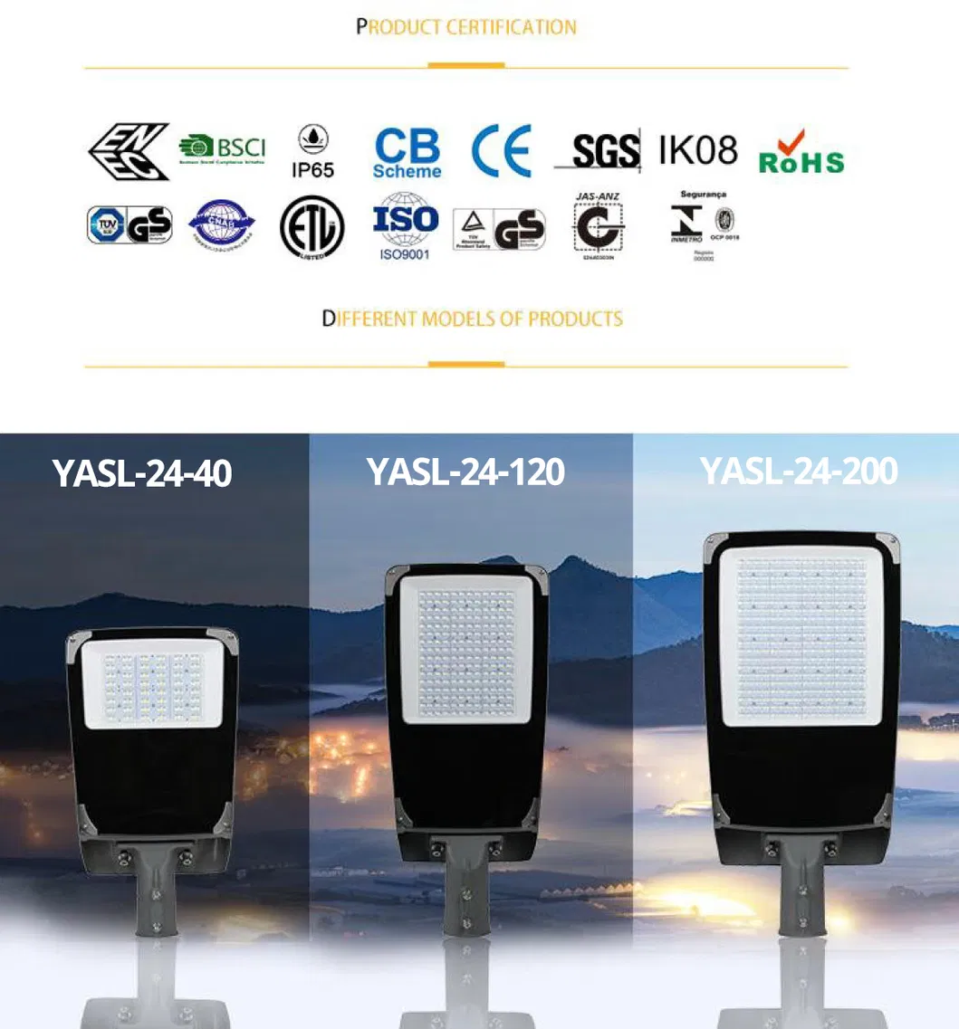 Lámpara de calle sensor Zhaga luz inteligente luminaria LED para calle