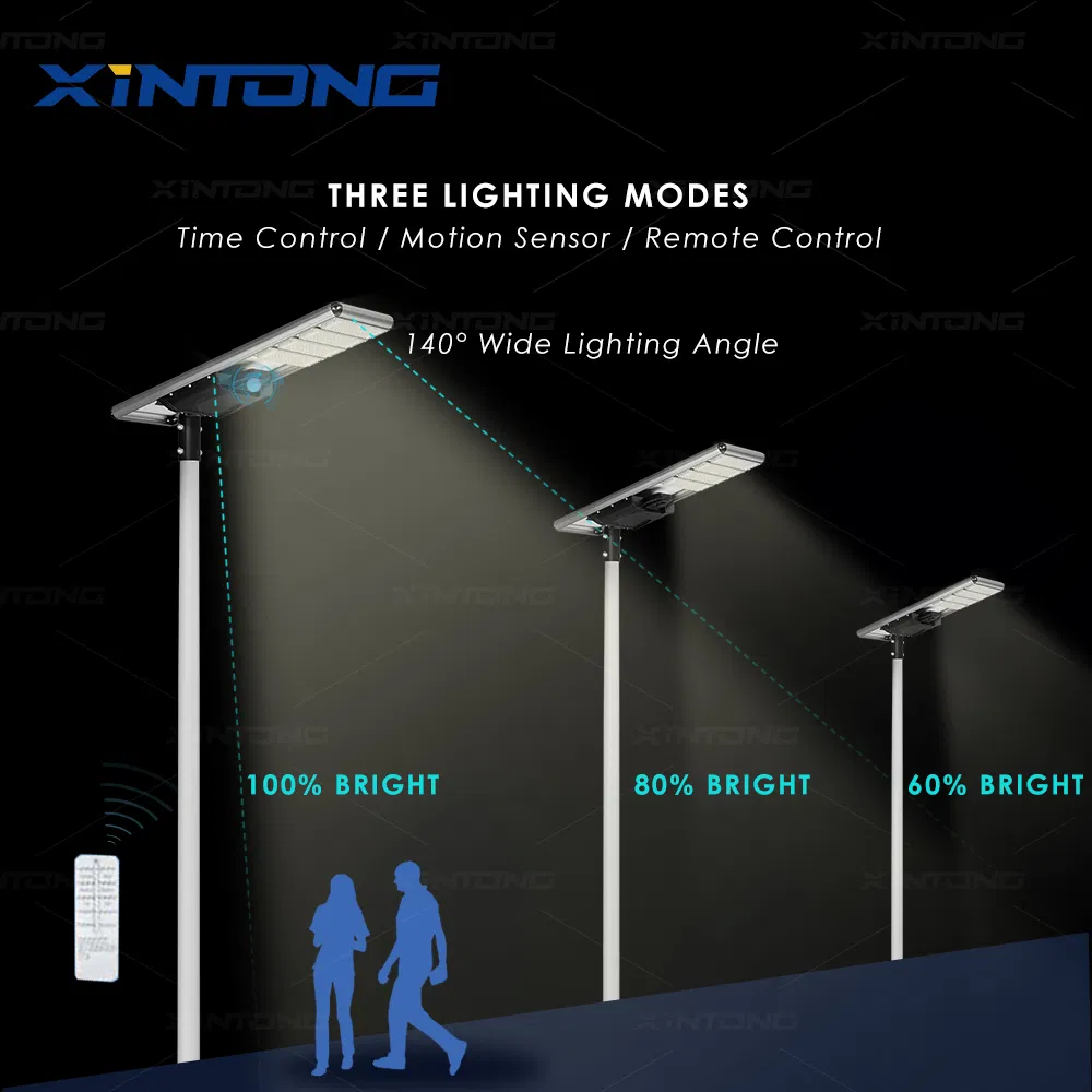 Xintong IP67 LED impermeable exterior todo en uno dos integrado Panel solar Power Street Road Light