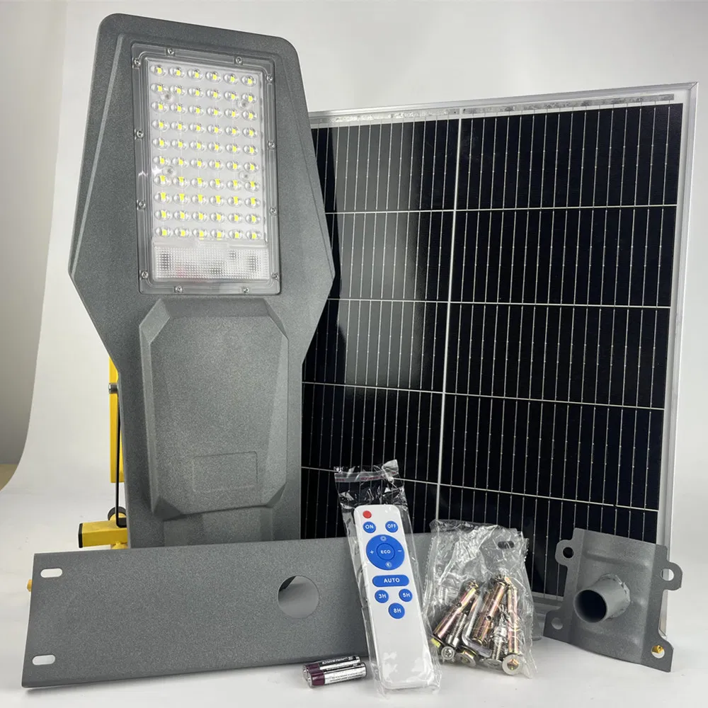 Luz solar exterior de aluminio fundido, luz LED solar de calle con sensor de radar, luz solar de calle dividida de super alto lumen para jardín