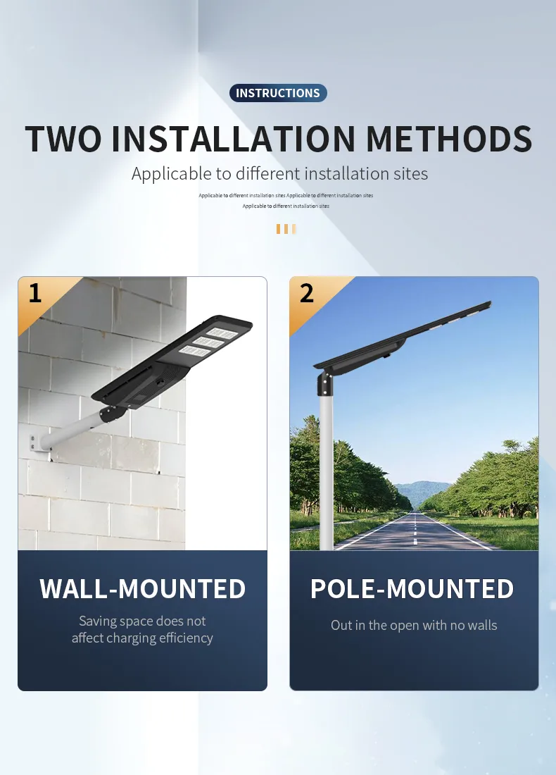 Instalación del farol solar