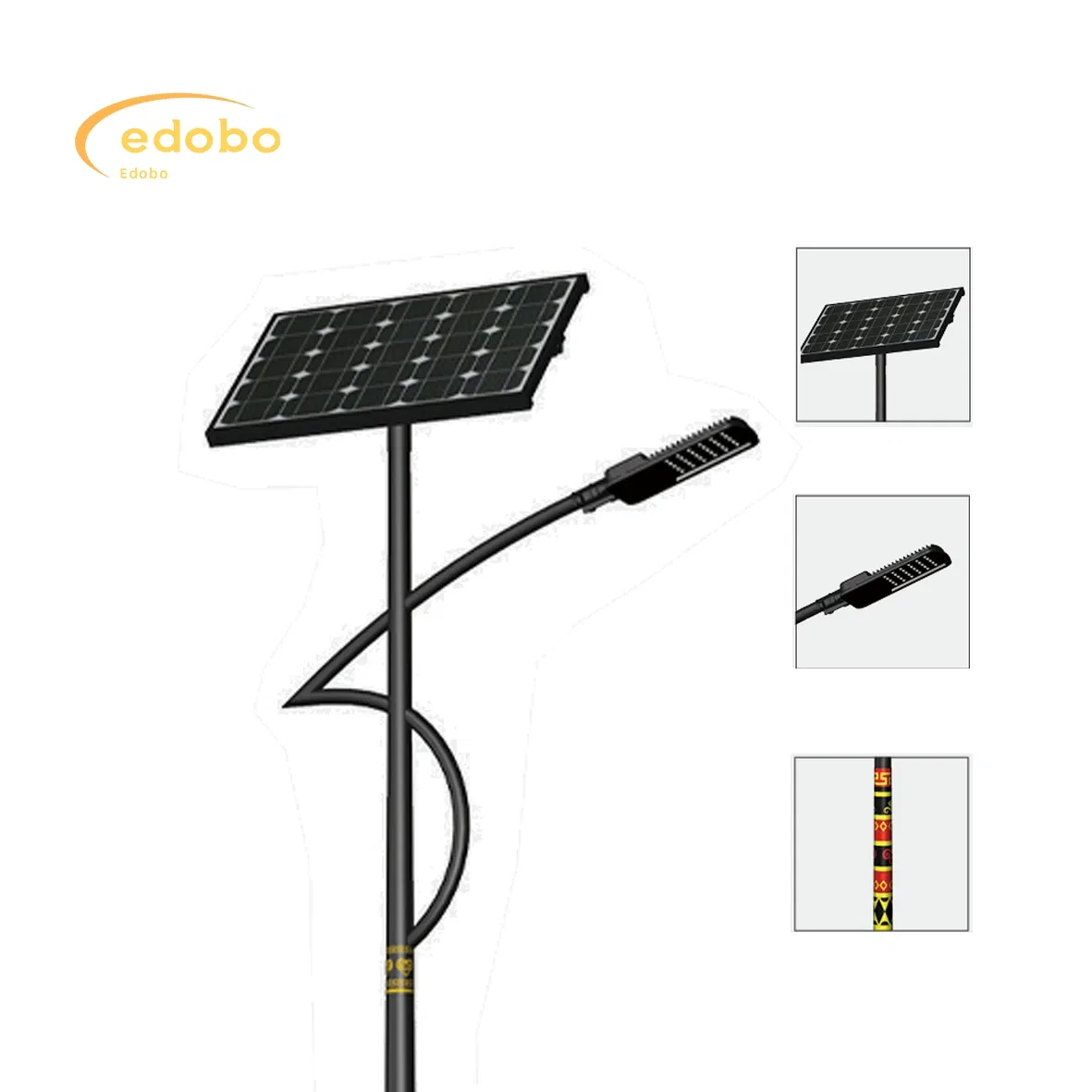 Lámpara de ahorro de energía, a prueba de viento y lluvia, lámpara LED dividida, farola solar