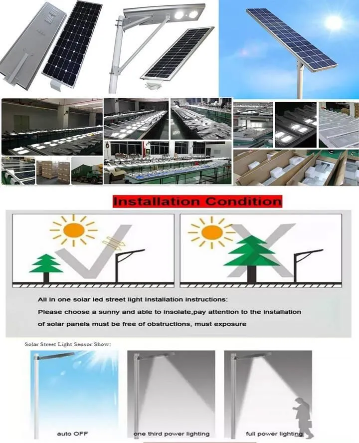 Instrucciones detalladas de la luz solar led de calle
