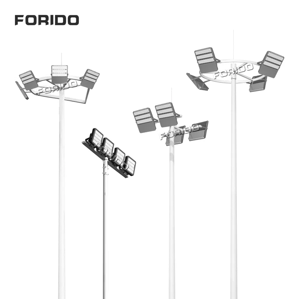 8m/15m/20m/25m/30m/35m Iluminación Exterior Luz de Alto Mástil Galvanizada para Estadio de Fútbol Cancha de Baloncesto