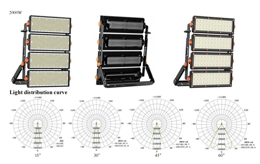 Faro de alta potencia 1000W LED para deportes al aire libre