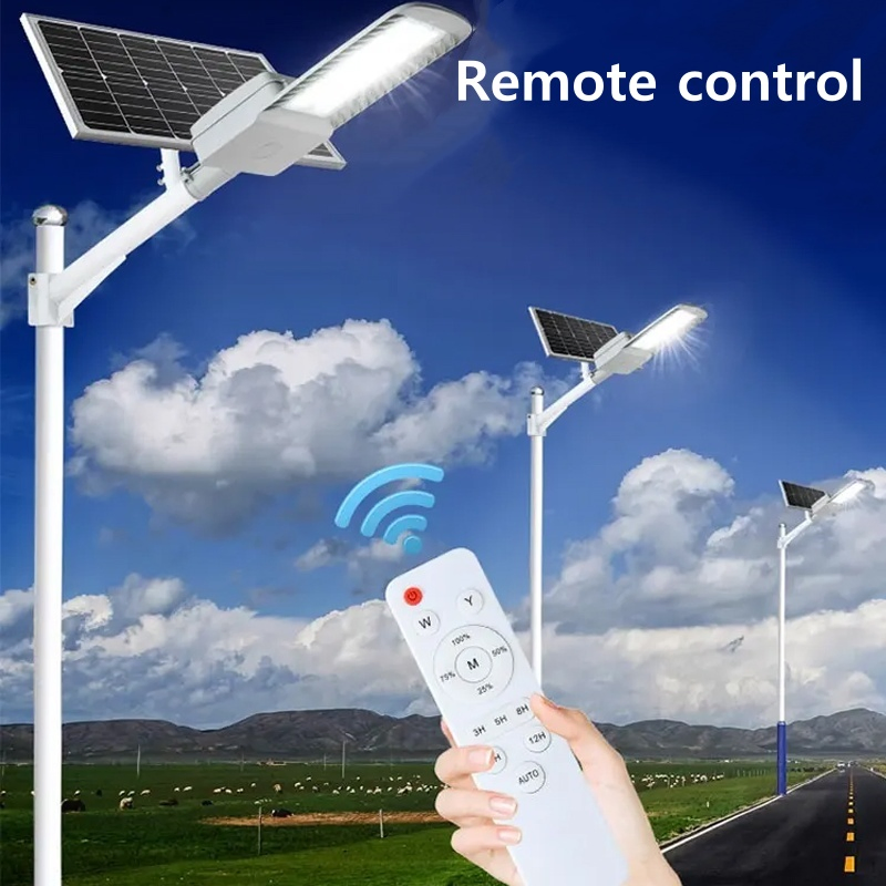 Mensajero de Luz Buen Precio Iluminación Exterior Impermeable Lamp100W Luces de Calle Solares LED Divididas para Venta de Proyectos en Jardín de Pueblo y Estacionamiento con Poste