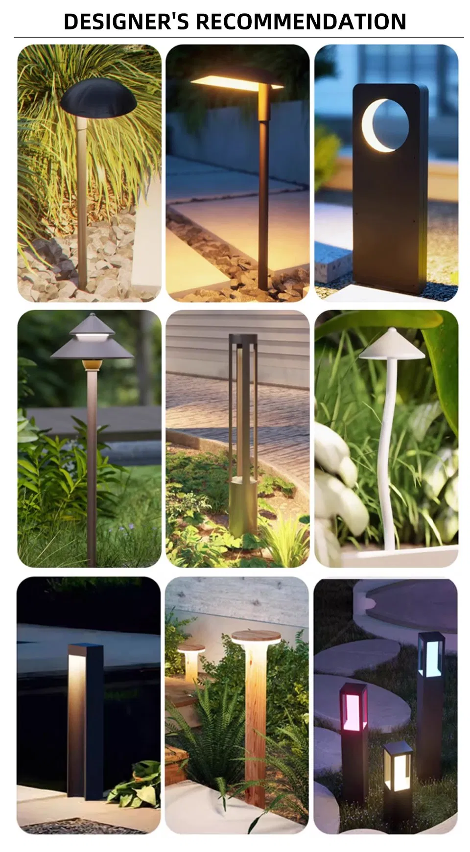 5W Lámpara de Jardín LED Solar Moderna