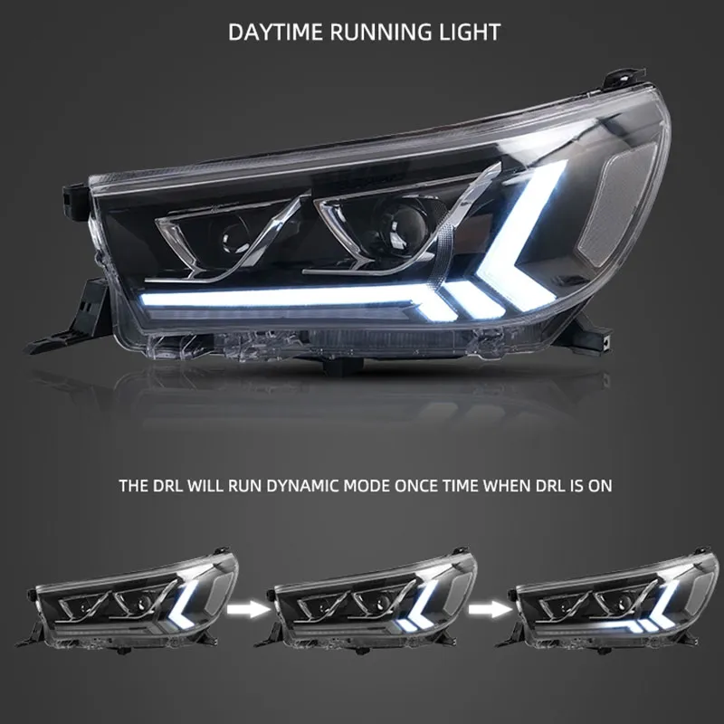 Accesorios de coche Kit de carrocería Mejora Faro LED completo para Toyota Hilux Revo Rocco