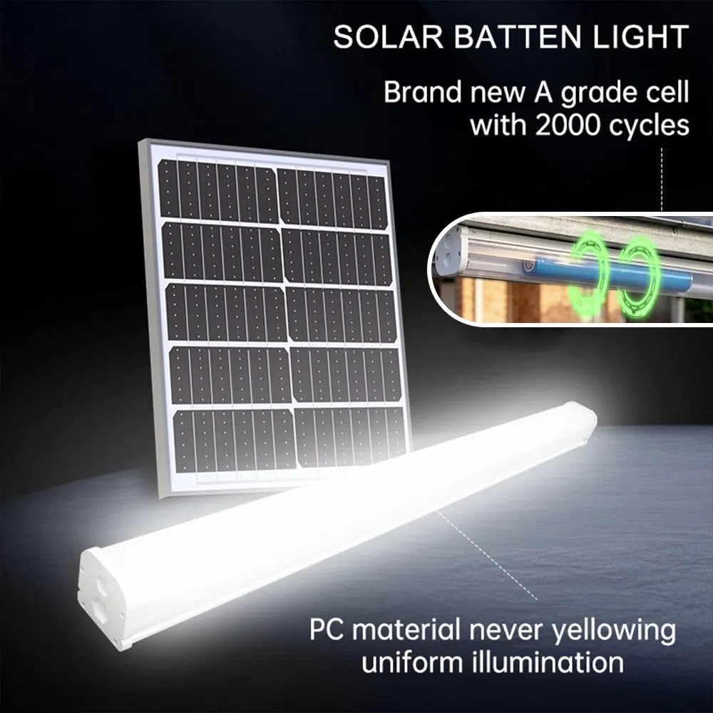 Luz LED tri-proof de tipo dividido al por mayor 100W con sensor de movimiento por radar IP65 lámpara lineal a prueba de vapor impermeable para almacén