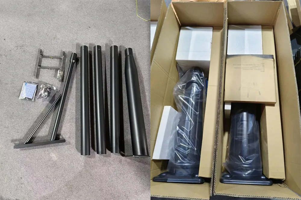 Tipo de División 3 Poste Metálico Galvanizado de Q235 Metro de Altura para Luces LED de Montaje Superior