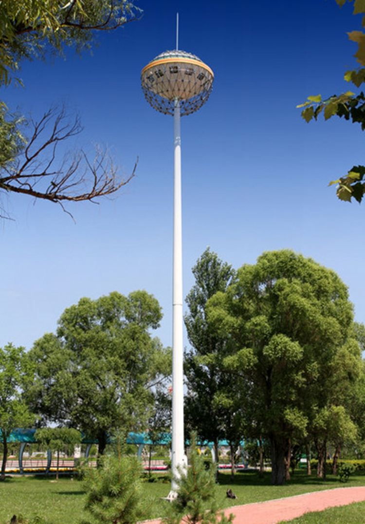 Top Grade Cantilever Top Antitheft High Mast Light Pole for Industrial Zones