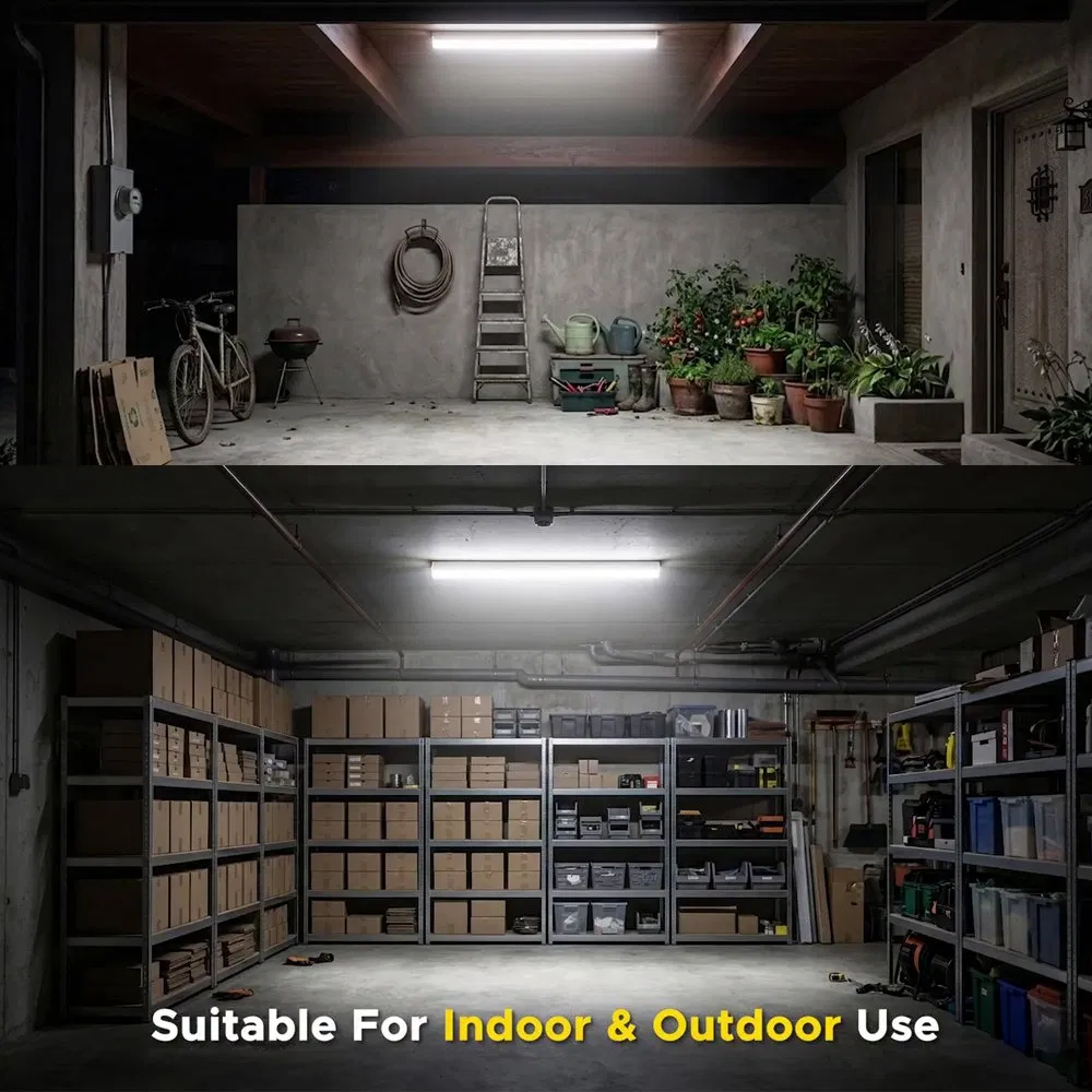 Luz LED tri-proof de tipo dividido al por mayor 100W con sensor de movimiento por radar IP65 lámpara lineal a prueba de vapor impermeable para almacén