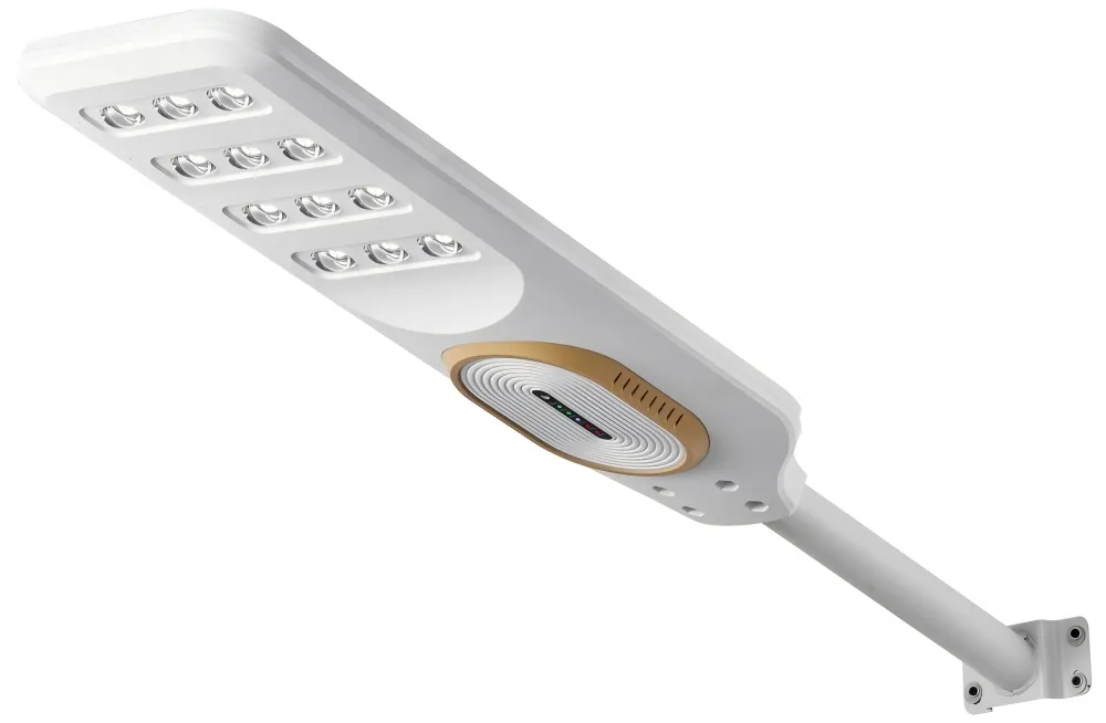 Luz Solar Callejera Todo-en-Uno Mono SMD5054 Perlas de Lámpara 2713lm 30000mAh LiFePO4 Batería 5V28W