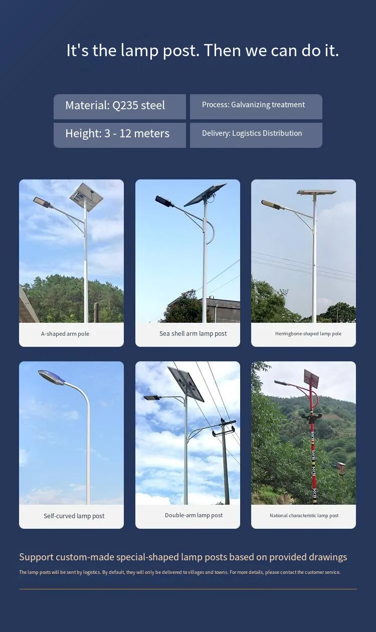 Iluminación de Jardín con Poste Galvanizado 9