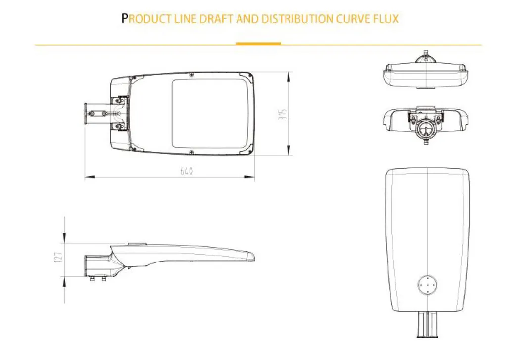 Lámpara de calle sensor Zhaga luz inteligente luminaria LED para calle