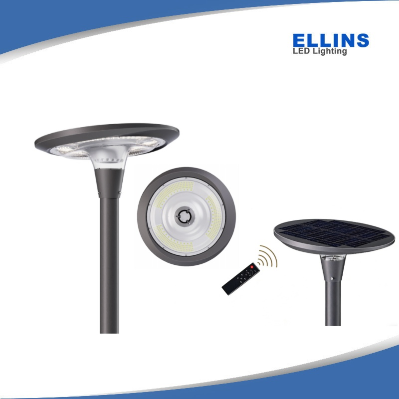 Lámpara Solar de Jardín UFO Integrada 15W 20W Luz Solar de Poste Superior de Energía Sostenible