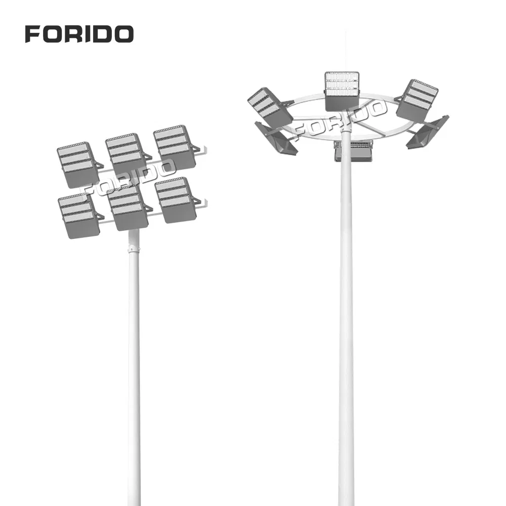 8m/15m/20m/25m/30m/35m Iluminación Exterior Luz de Alto Mástil Galvanizada para Estadio de Fútbol Cancha de Baloncesto