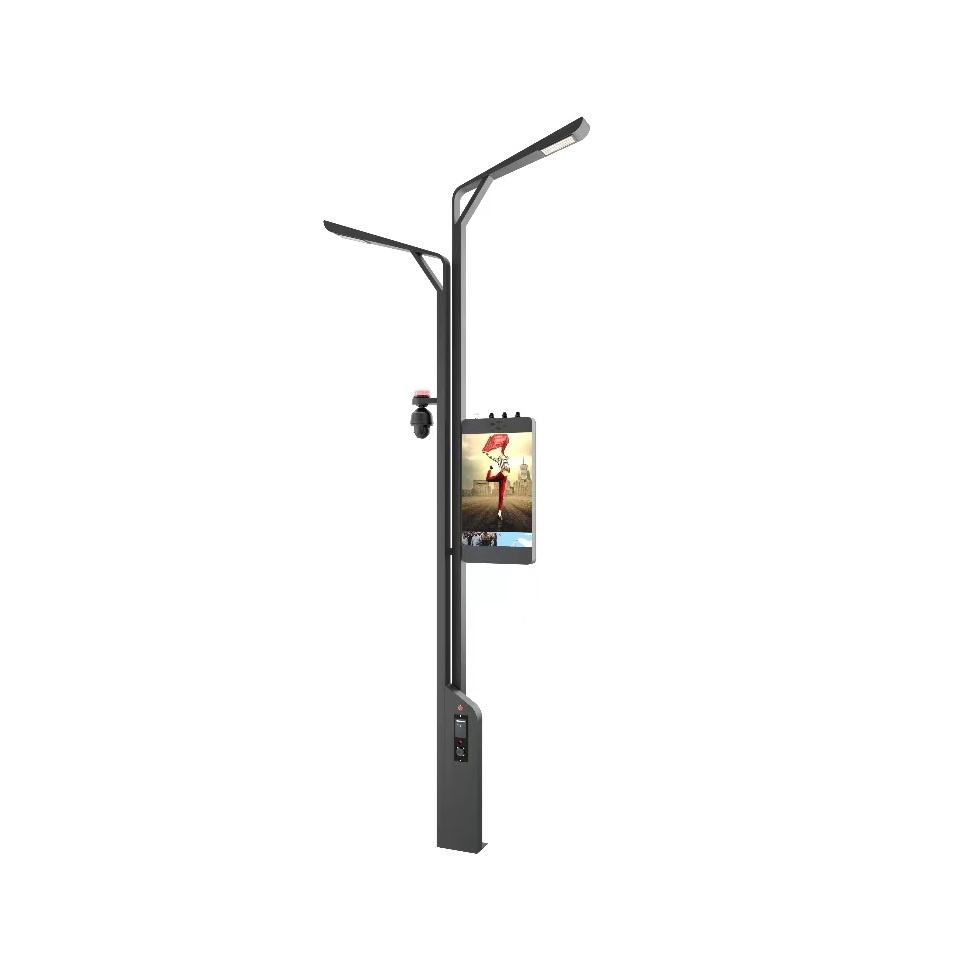 Protección de Superficie Redonda de Acero para Luz de Calle en Poste Inteligente de Nivel Superior Sp-1202