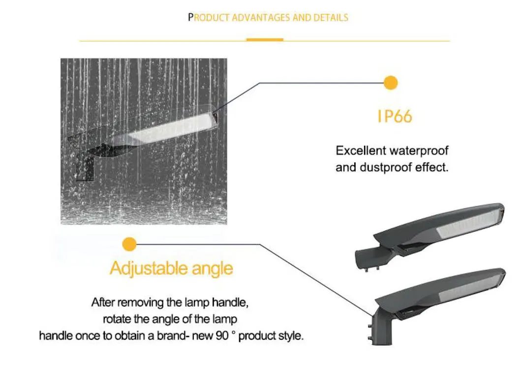 Lámpara de calle sensor Zhaga luz inteligente luminaria LED para calle