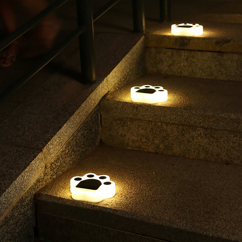 Lámpara de suelo LED solar en forma de pata de oso, lámpara de pared exterior, lámpara decorativa para jardín, lámpara de paisaje atmosférico