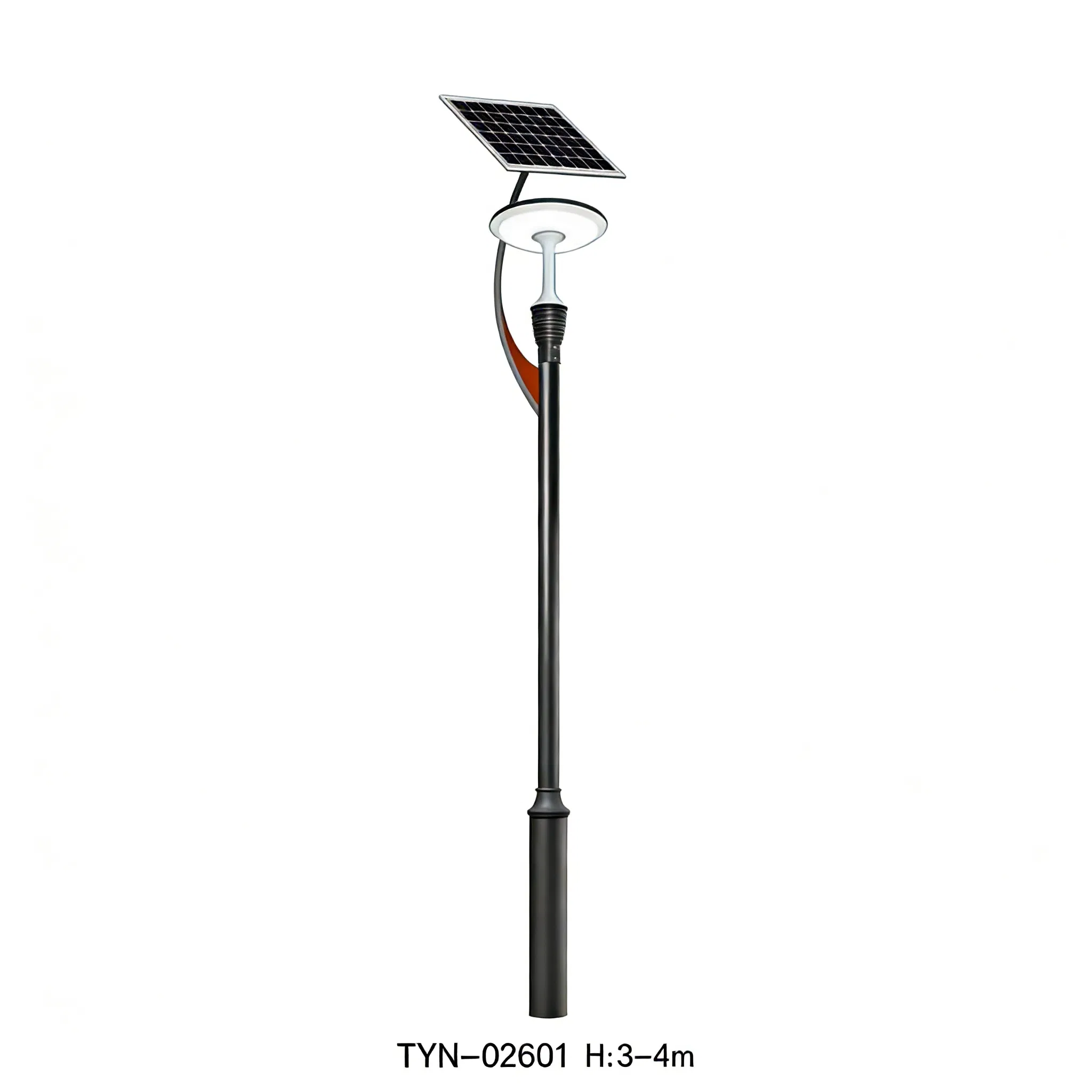 Lámpara de jardín solar integrada de columna vintage para patio
