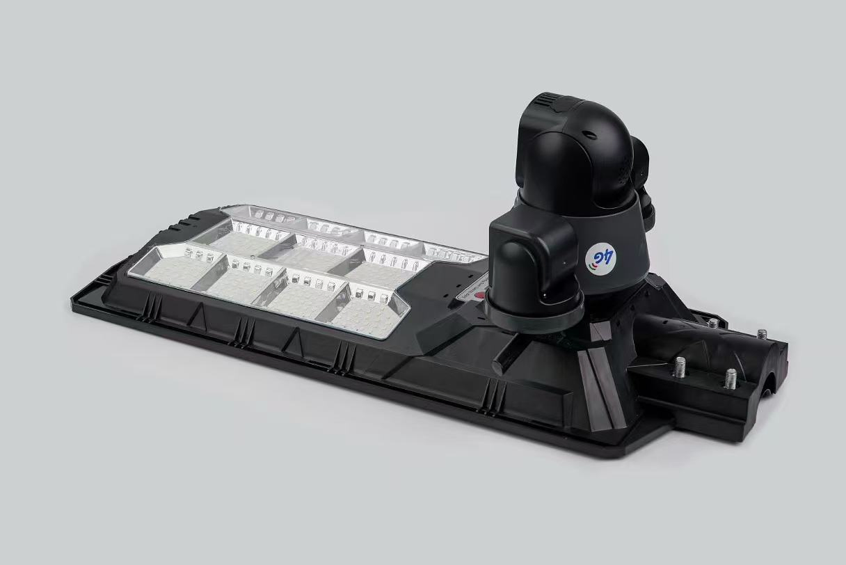 Luz de Calle Solar Integrada Exterior Impermeable con Cámara CCTV WiFi 4G