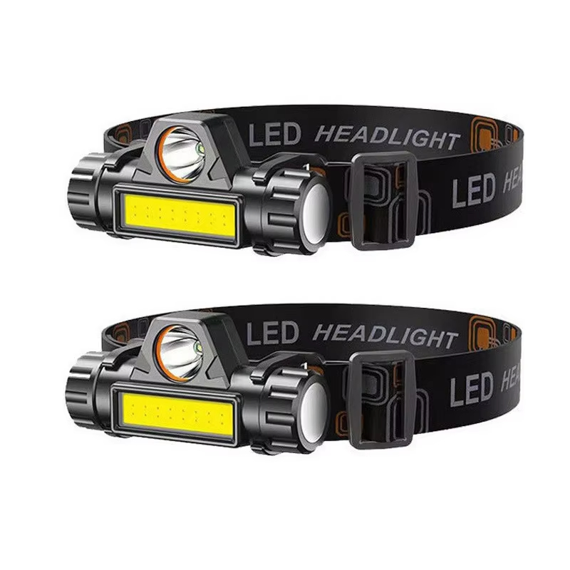 Linterna frontal recargable, linterna de cabeza con carga USB para camping y senderismo, banda ajustable para la cabeza, faro LED para actividades al aire libre
