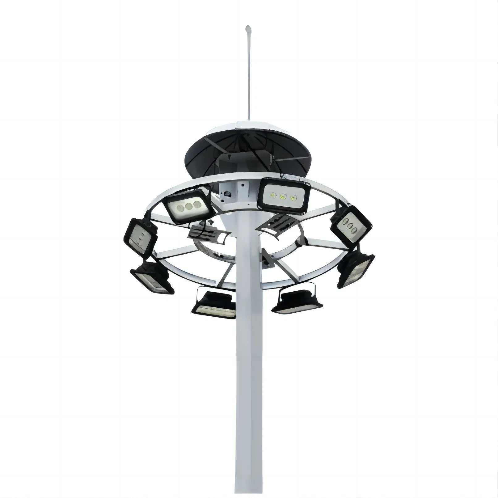 Luz LED de Alto Mástil IP65 Poste de Mástil Telescópico con Cuerpo de Aluminio Iluminación Móvil para Aplicación Vial