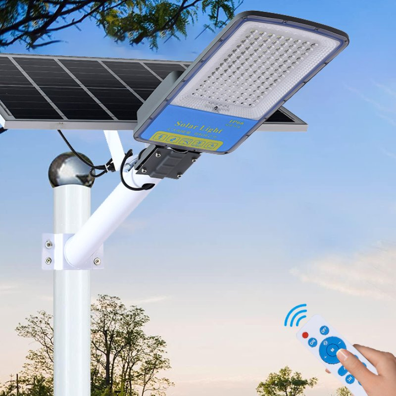 12V Molde de fundición a presión 30W Luz de calle LED solar para exteriores con poste