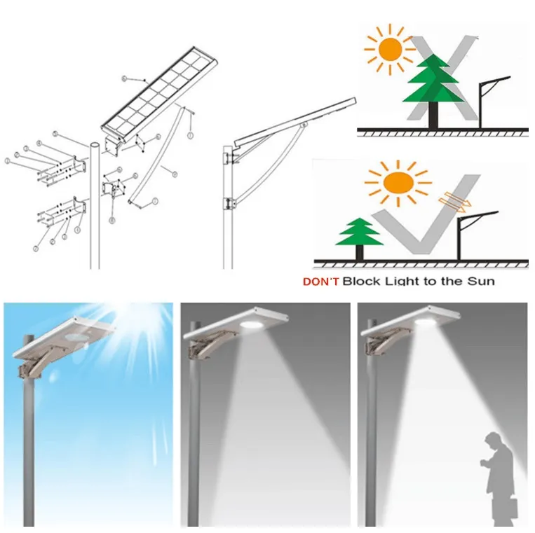 Componentes e instalación paso a paso de la farola solar