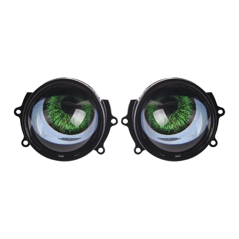 Lente proyector decorativo de ojos de diablo para faros de coche, decoración de accesorios automotrices