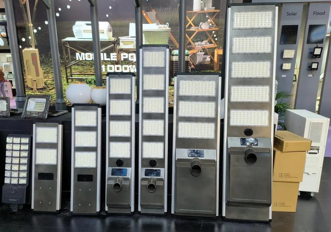 Jd-H300 300W Luz de Calle Solar LED Impermeable Todo en Uno con 5m Poste Dividido Galvanizado