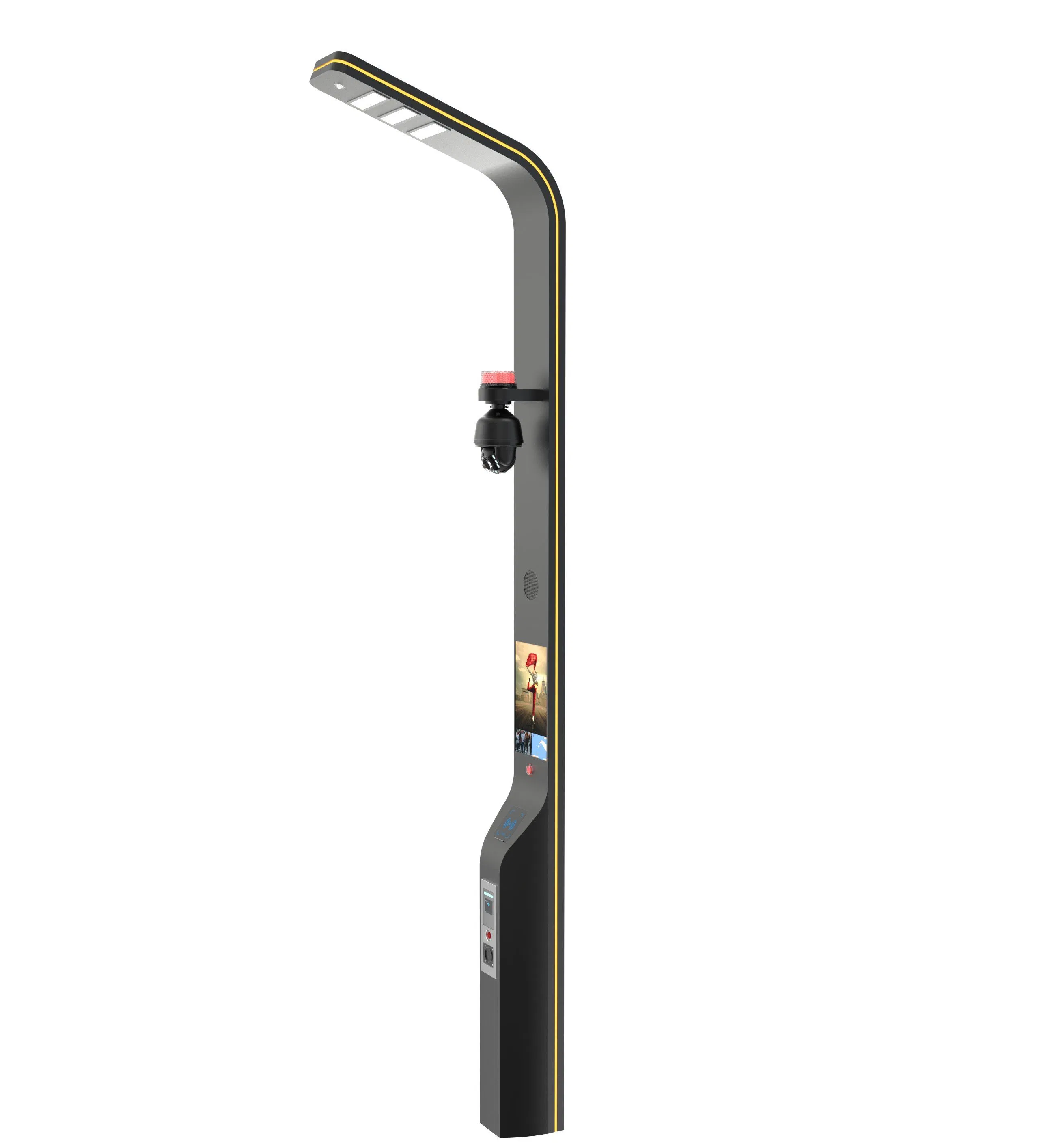 Protección de Superficie Redonda de Acero para Luz de Calle en Poste Inteligente de Nivel Superior Sp-1202