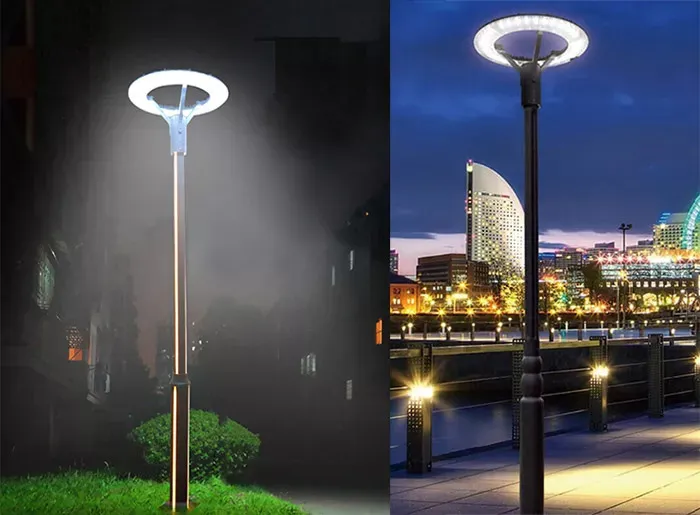 Luz de Poste de Jardín Redonda para Exterior IP65