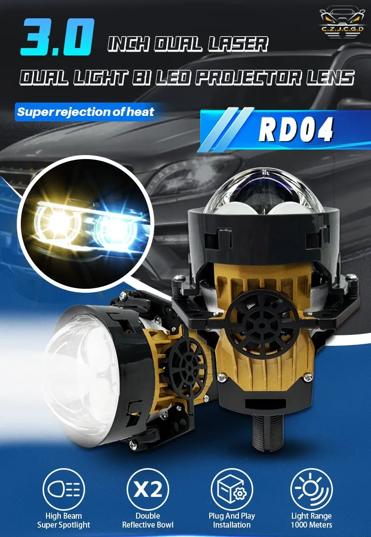 Lente de proyector LED de alta potencia 150W para faros de vehículos comerciales con brillo extremo